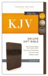 KJV Deluxe Gift Bible, Leathersoft Gray, Red Letter Edition